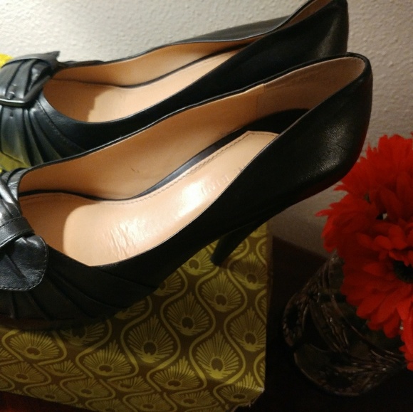 Black Leather Heels - Picture 4 of 7